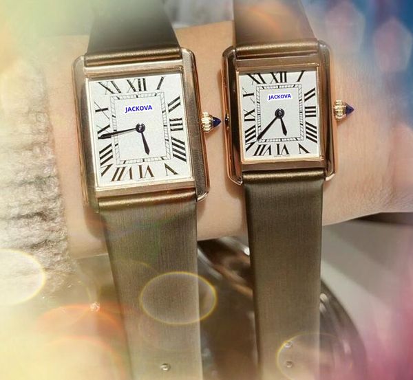 Couples pour hommes pour femmes montres deux aiguilles bleues conception de quartz de haute qualité Top de luxe véritable vache en cuir horloge en acier en acier inoxydable