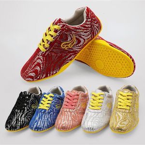 Parejas 5dda5 vestidos de calidad lentejuelas wushu tai chi kungfu rutina glamorosa artes martiales competición zapatos zapatos para hombres 230718