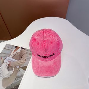 Paren caps zomer candy kleur ademend katoen designer ball cap vrouwen vakantie reizen brief borduren 5 kleuren pet