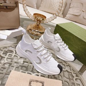 Paren Casual hardloopschoenen Italiaanse luxe heren Casual schoenen Designer New Jersey Rubber-gesteunde basketbal sneakers platte riem licht gebreide stof dames buiten.