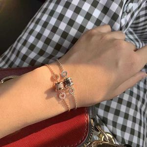 Bracelet exclusif de couples pour montrer le trésor d'amour élevé Bracelet classique en or rose complet avec logo original bvlgrily