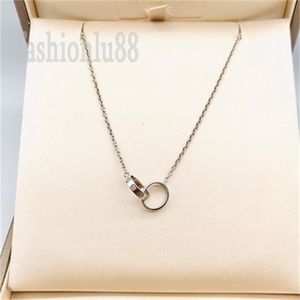 Couples collier de luxe collier de créateur chaînes d'amour pour hommes glacé couleur or rose diamants scintillants styles différents femmes pendentif colliers métal F23