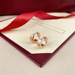 Couples Paired Hoop Jewellry Charm Earing Luxury Christmas Gifts Amitié Prom Accessoires Exquis Party Bijoux en acier inoxydable Boucle d'oreille Designer pour femme