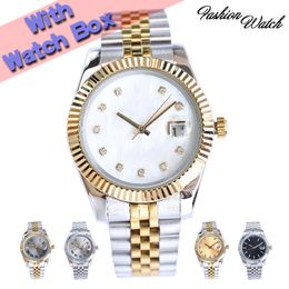 Couples Watch Sapphire montre-bracelet pour hommes vintage étanche mécanique automatique de haute qualité en acier inoxydable bracelet mécanique Dayjust avec boîte de montre