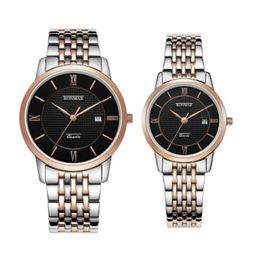 Les couples regardent les montres de mode pour hommes et femmes en gros une paire de montres à quartz cadeau d'anniversaire cadeau commémoratif montres femmes