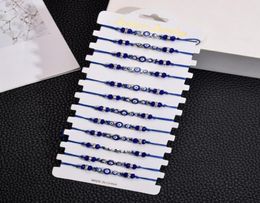 Couples femmes 12pcssets bleu turcs maléliques tarmous bracelets cristal billes de chaîne de corde réglable cheville child girl bijoux 154 7207310