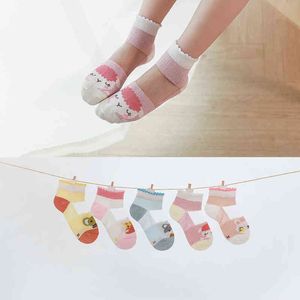 CoupleSparty Summer Spring Baby Socks Dunne katoenen patchwork Kids Socks Cute Mooie Girls Boys Children Cartton Socks J220621