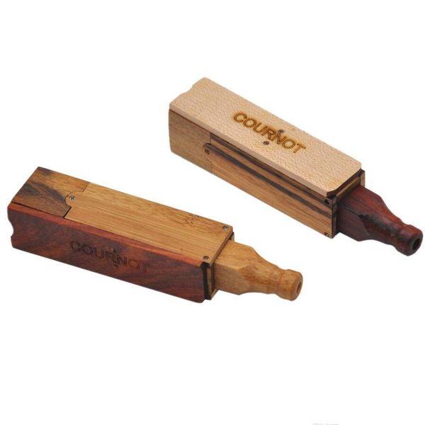 COURNOT Pipa de madera para fumar de alta calidad, portátil, fácil de usar, elegante, bandeja rodante de madera, accesorio para molinillo