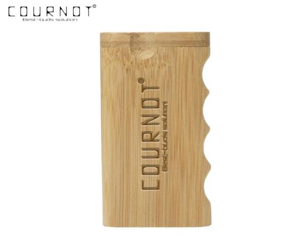 COURNOT – pirogue en bambou naturel avec tuyau de chauve-souris en céramique, Mini boîte de pirogue en bambou de 48 103MM, accessoires de tuyau à main de fumée 2520385