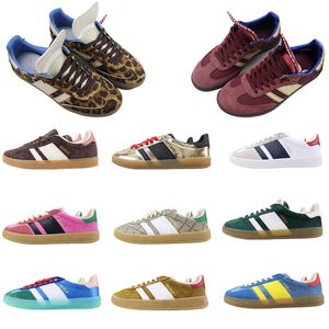 Originals Wales Bonner Chaussures Gazzelle Sambaba Chaussures Vegan Casual Shoes Platform Sneaker Leopard Men Dark Femmes Chaussures de course