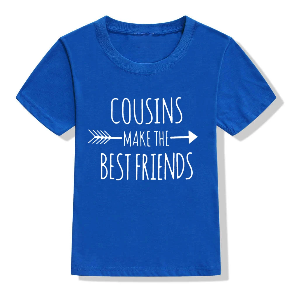 Cousins Faça dos melhores amigos crianças T-shirt Família Falty Kids Matching Roupet Thirt Boy Girl Girl Douse Roupa Childretop Tee Gift