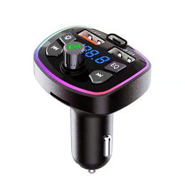 cousume electronics Q7 Draadloze Bluetooth 5.0 FM-zender Handsfree carkit MP3-speler USB-oplader