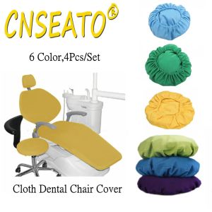 Cover 4 pièces/ensemble housse de chaise dentaire unité de traitement tissu de siège élastique anti-poussière étui de protection lavable équipement de dentiste outil de dentisterie