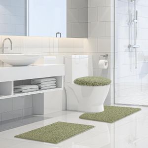 Couvercle de toilette de salle de bain, couvre-siège en peluche Ultra doux, moelleux et absorbant, couvercle de toilette Standard pour salle de bain, lavage et séchage en Machine