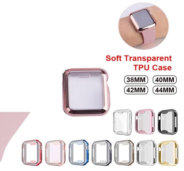 Funda para Apple Watch Series 5 4 3 2 1 44mm 40mm 45mm 49mm Protector de pantalla Iwatch parachoques protector de silicona funda delgada de TPU9894461