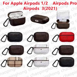 Cover voor Airpods 3rd Generation Case Headset Accessoires Airpods Pro 2 2rd Cases Mode PU Leer Klassieke Oude Bloem Bluetooth Oortelefoon Bescherming Pakket Tassen