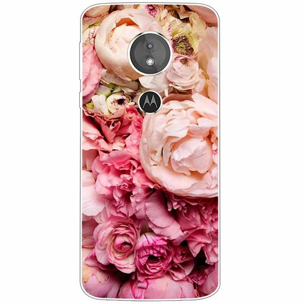 Couverture de Moto G6 Play Case TPU TPU Soft Flower Tiger Silicone Printing Phone Cover pour Motorola Moto G6 Plus Cas G6Play G 6 Bag