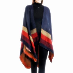 Encubrimiento 40 colores Chales de otoño Poncho para mujer Cárdigan cálido de invierno Suéter negro Kawaii 2022 Mantón de otoño femenino Vestido de playa Túnica Capa