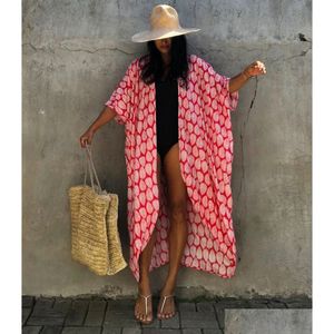 Cover-Ups Designer Zwemkleding Erups Mode Bladeren Afdrukken Zonbescherming Vest Lxf2137 Zomer Vrije tijd Badpak Bikini Strand Blous Dhywb