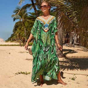 Couvercles pour les maillots de bain plage des femmes tenues de plage de plage kaftan combinaison de bains de bain bikinis 240518