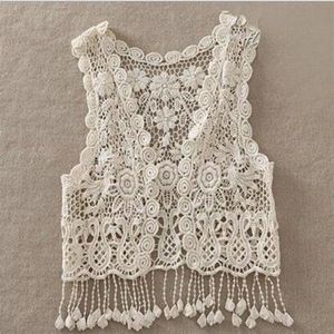 Encubrimientos Verano Niños pequeños Niños Bebés Niñas Crochet Encaje Hollow Cardigan Tops Chaleco Borlas Cubrir Chaleco Traje de baño Ropa de playa Saro298z