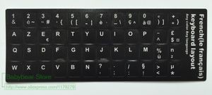 Couvre 200pcs / lot Français de clavier français franchisseur Azerty ordinateur portable Des claviers de bureau autocollants 11,6 12 13,3 14 15,4 17.3