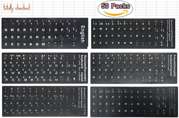 Cubre 50 piezas/lote Venta entera de teclado ruso impermeable