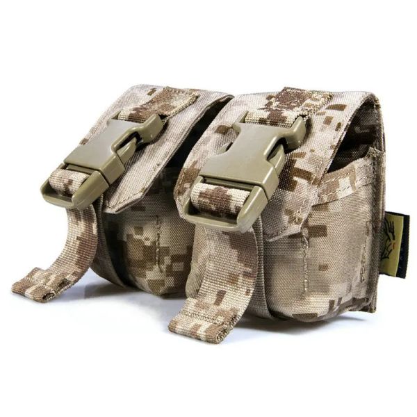 Covers Airsoft Tactical Vest MOLLE POUCH DOUBLE M67 MODÈLE MODÈLE Grenade Pouche de tennis de pomme G005 Bag G005