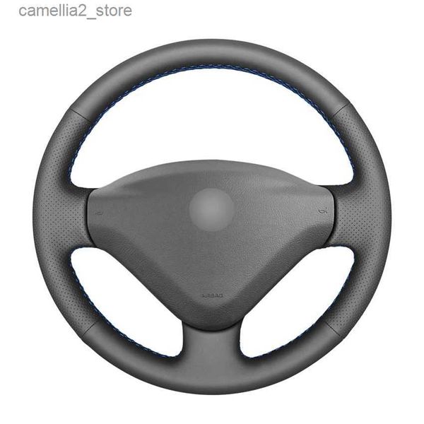 Couvre Black PU Artificial Direering Wheel Cover Traide pour Citroen Berlingo Jumpy 2014 Peugeot 207 Parier 2016 Fiat Scudo Toyota Proace Q231016