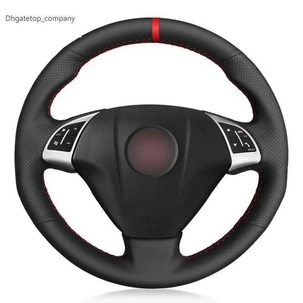 Couvre-volant de voiture en cuir artificiel noir souple pour Fiat Grande Punto Bravo Linea 20072019 Qubo Doblo Opel Combo