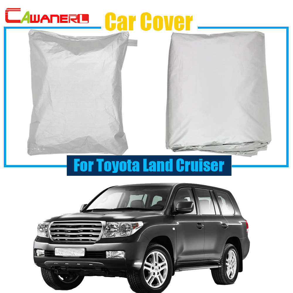 Täcker Cawanerl SUV -bil anti UV Sun Shield Rain Snow Resistant Protector Cover för Toyota Land Cruiserhkd230628