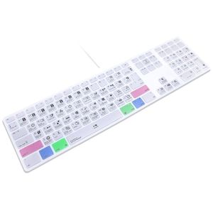 Covers Davinci Resolve Hot Keys Design Keyboard Cover Skin voor Apple toetsenbord met numeriek toetsenbord bedraad USB voor iMac G6 Desktoppc Wired