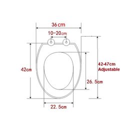 Couvre Européen Unique Beau Resin Universal Toilet Couvre de siège Ensemble avec couvercle Couvercle U / V / O Type général Couvercle de toilette GeneralPurpose