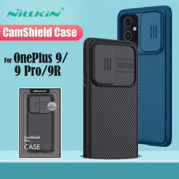 Couvertures pour OnePlus 9 Pro 9r Case OnePlus9 Cover Nillkin Camshield Case Slide Camera Lens Protection Shell Back pour un plus 9 Pro