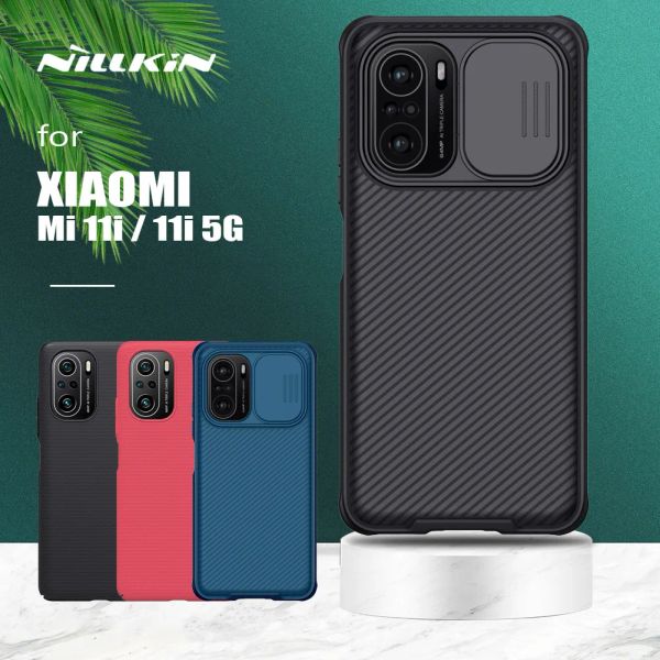 Couvertures pour xiaomi mi 11i 5g case nillkin camshield caméra caméra hard pc slim givré blindage texturé pour le boîtier xiaomi mi11i