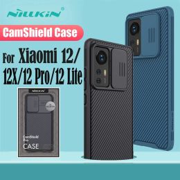 Coverses pour Xiaomi Mi 12 12x 12 Case Pro Nillkin Camshield Pro Case Slide Camera Lens Capteur de protection de la vie privée pour Xiaomi 12 Lite