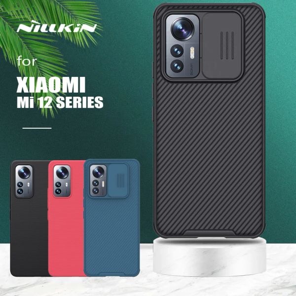 Couvertures pour Xiaomi Mi 12 Lite Case Nillkin Camshield Slide Camera Case Case Grosted Shield pour Xiaomi Mi12 Pro Mi 12 Lite 12X 12S COUVERTURE