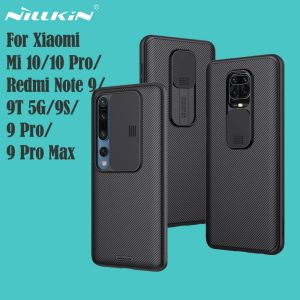 Couvertures pour Xiaomi Redmi Note 9T 5G 9 9S 9 Pro Max Case MI 10 MI10 Pro Cover Nillkin Camshield Case Capine Capine Capine pour Redmi Note9S