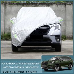 Couvre la voiture complète Couverture de la voiture Rain Frost Snow poussière étanche pour Subaru Ascent XV Crosstrersk Forester Impreza Legacy Outback Auto Accessoires