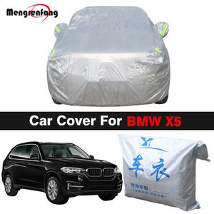 Covers Volledige Auto Voor BMW X5 20002022 Outdoor AntiUV Zonnescherm Regen Sneeuw Wind Bescherming SUV Cover Alle Weer GeschiktHKD230628