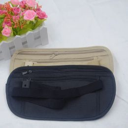 Cubiertas Pacos de cintura de viaje invisibles Bolsa para el pasaporte Bolsa Cinturón Bolsa de seguridad oculta Regalos Bolsa de cintura Bolsa Bolsa de carreras