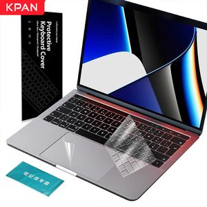 Behandelt KPAN -laptop toetsenbordomslag Beschermingsfilm voor MacBook Pro 14/16 A2442 A2485 Waterdichte stofdichte gemakkelijk te schone filmtoetsenbord