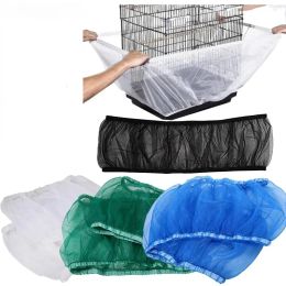 Coverses Mesh Bird Cage Cover Shelt Jupe Net Easy Easy Cleaning Catcher Gard Bird Cage Stretchy Mesh Parrot Bird Cage Net Jaula Para Pajaros