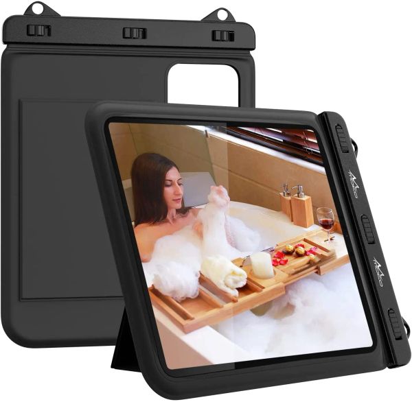 Couvre MoKo Étui étanche pour tablette 12 pouces pour iPad Pro 11, Galaxy Tab S6/S7 Salle de bains Support de cuisine Pochette Sac sec pour tablette
