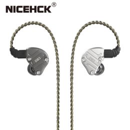 Cubre NiceHCK DB3 1BA+2DD Hybrid 3 Unidades de conductor en el oído con el oído Running Sport Auriculares Hifi Auriculares Auriculares IEM DJ Stage NiceHCK NX7/F3