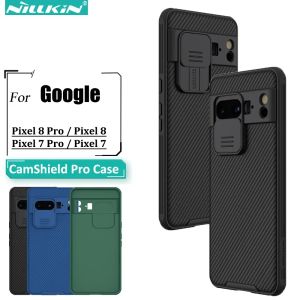 Couvre Nillkin Camshield Pro Case pour Google Pixel 8 Pro avec couverture de caméra de diapositive Protecteur Hard PC + TPU Couverture pour Google Pixel 7 Pro / 8/7