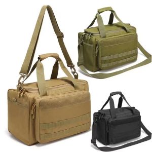 Covers Shooting Range Bag Molle System Outdoor Hunting Accessoire Nylon Tactical Gun Case Pack Pistol Tools Schoudertas Sniper zwart