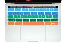 Couvre la couverture du clavier de langue espagnole pour MacBook Pro avec une barre tactile 13 "15 pouces Modèle A2159 A1989 A1990 A1706 A1707 Disposition de l'UE