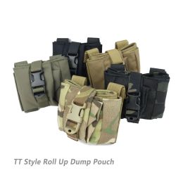 Covers Tactical TT -stijl Rollup Drop Dump Dump Pouch Outdoor Camping Belt Molle Foldable Magazine Bouch Sundries Storage Bag 500D
