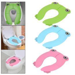 Couvre un tampon de siège de toilette portable confortable stable pliable réutilisable réutilisable des tampons de siège de pot pour le camping à la maison utilise des enfants pour enfants